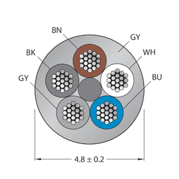 Thumbnail for CABLE5X0.34-XX-PUR-GY-500M/TXG