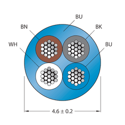 Thumbnail for CABLE4X0.34-XX-PVC-BU-500M/TEB