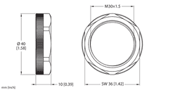 Thumbnail for LOCKNUT-M30x1.5-PLASTIC-(20 PCS)