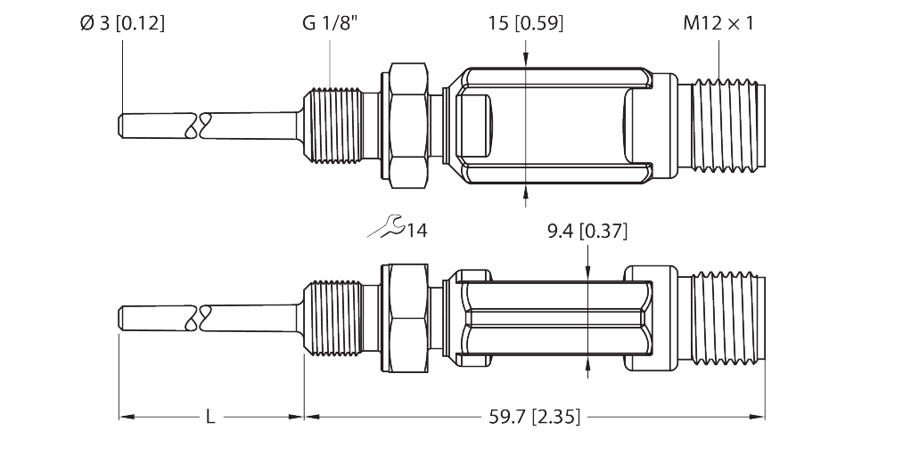 TTM100C-103A-G1/8-LI6-H1140-L013-50/100C